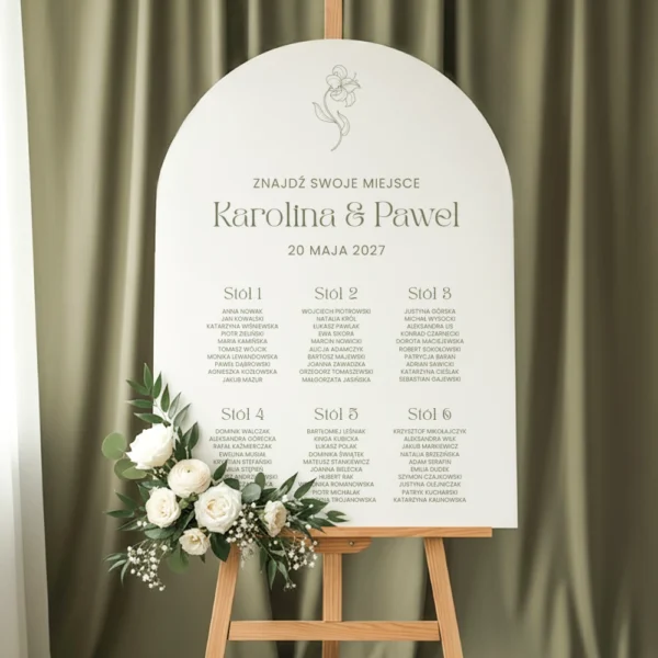Plan stołów Lilia