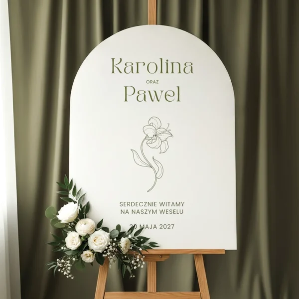 Tablica powitalna lilia