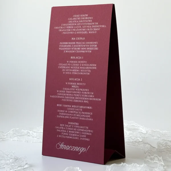 Alternative view of Menu koronka